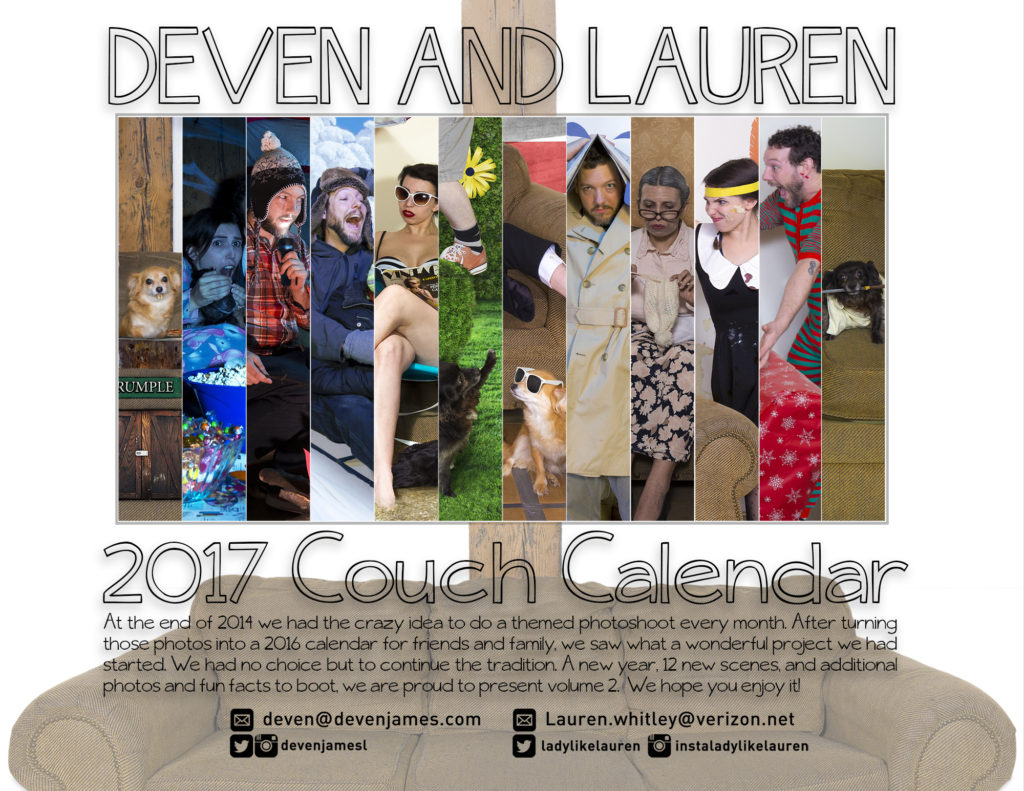 deven langston lauren whitley couch calendar 2017